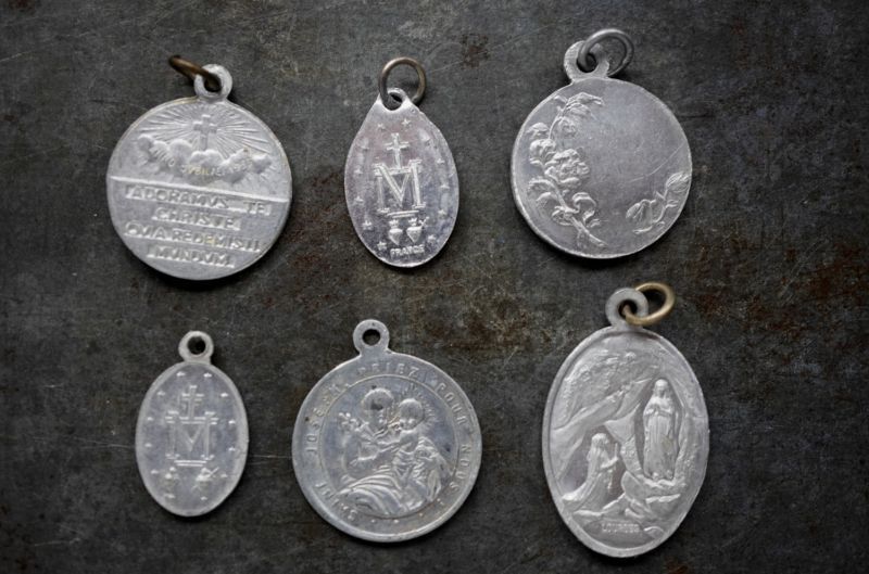 画像3: FRANCE antique MEDAILLE 6pcs フランスアンティーク メダイユ 6個セット ロザリオ  1930-50's