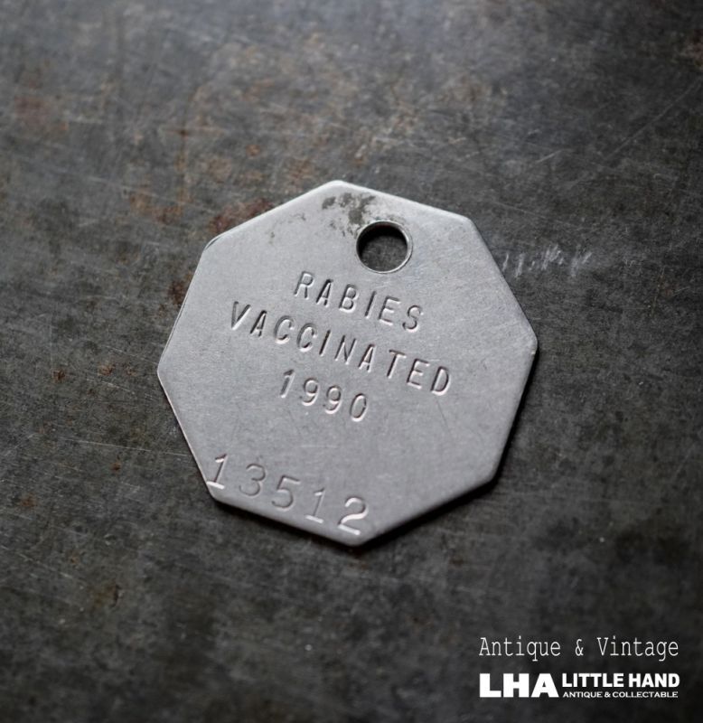 画像1: U.S.A. antique Dog Tag アメリカアンティーク ヴィンテージ ドッグタグ 1990's ロゴ入 ナンバープレート ナンバータグ タグ