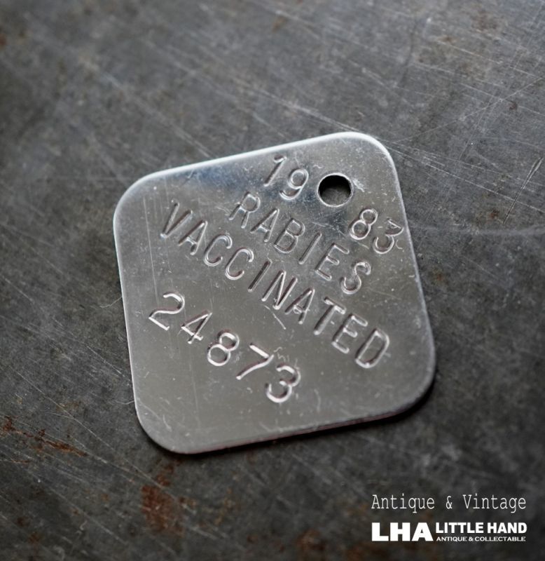 画像1: U.S.A. antique Dog Tag アメリカアンティーク ヴィンテージ ドッグタグ 1983's ロゴ入 ナンバープレート ナンバータグ タグ