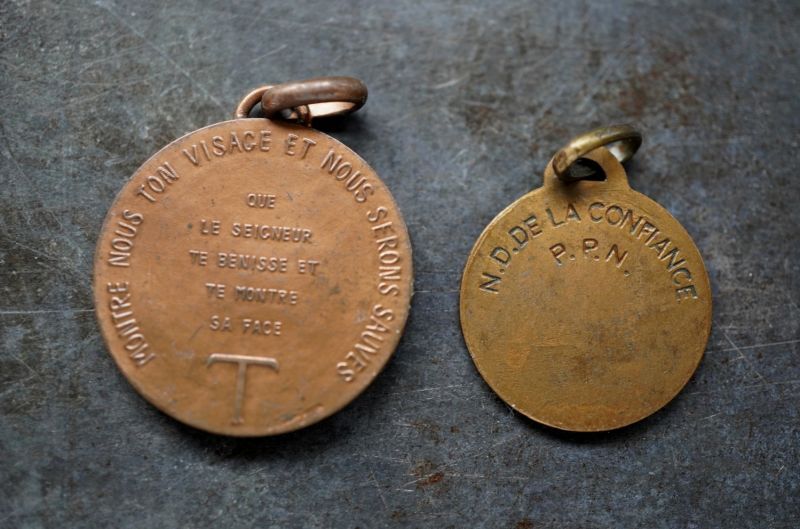 画像3: FRANCE antique MEDAILLE 2pcs フランスアンティーク メダイユ 2個セット ロザリオ  1930-50's