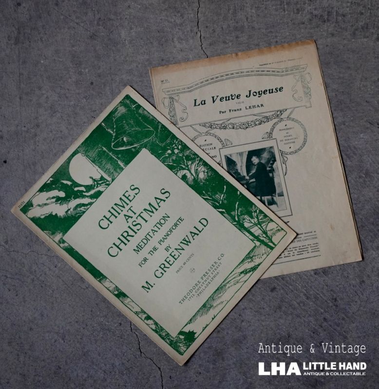 画像1: U.S.A. FRANCE antique Sheet Music 2pcs アメリカ・フランスアンティーク 楽譜 譜面 2SET ヴィンテージ 1920-60's