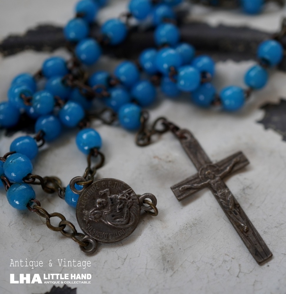 画像1: FRANCE antique Rosary フランスアンティーク ロザリオ 十字架 ヴィンテージ 1950-60's  