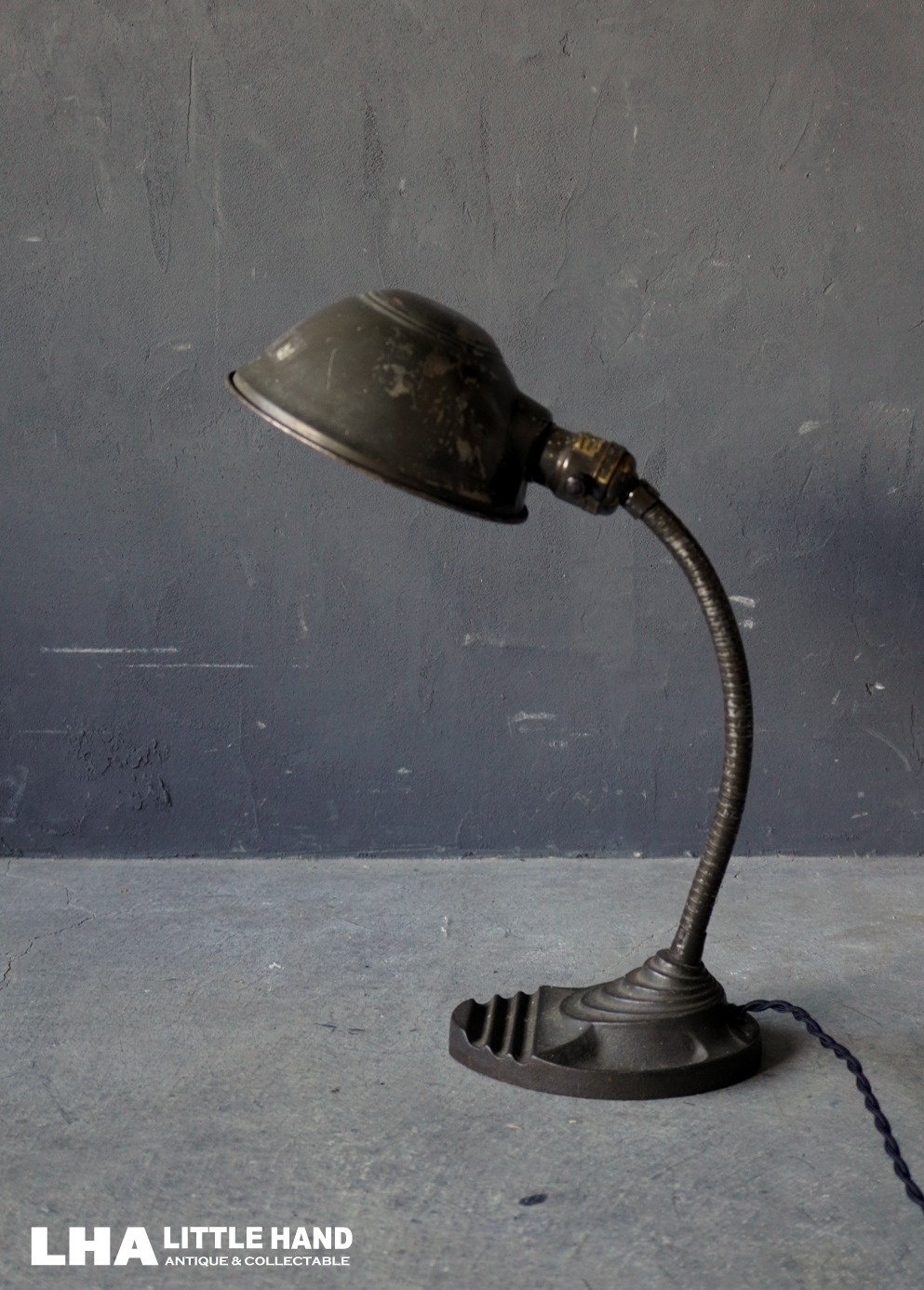 画像1: U.S.A. antique EAGLE LAMP アメリカアンティーク インダストリアル デスクランプ イーグル グースネック 工業系 ライト 照明 ヴィンテージランプ 1940-60's