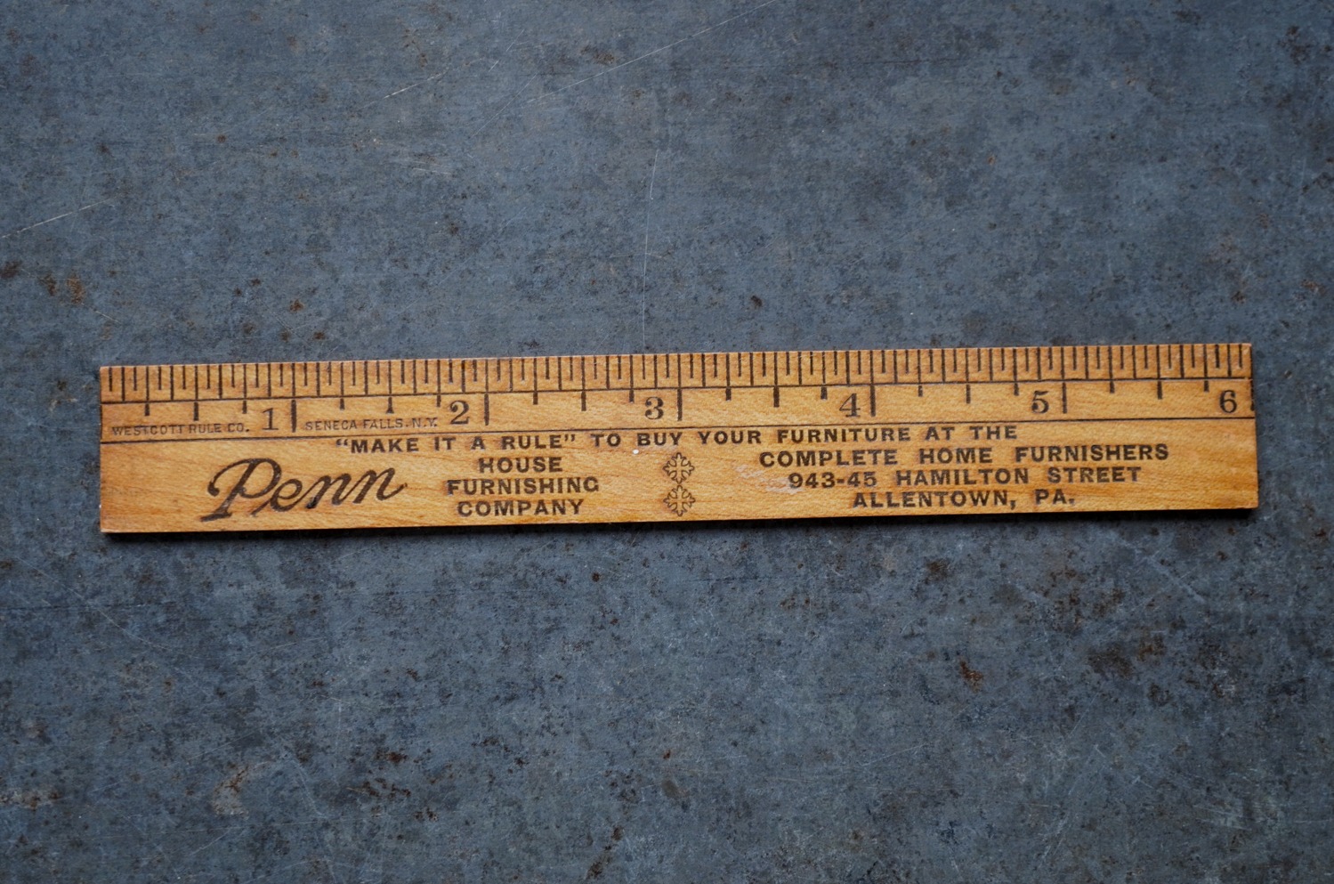 画像2: U.S.A. antique ADVERTISING RULER 6”  アメリカアンティーク アドバタイジング 木製ルーラー 広告入り 定規 ヴィンテージ 1940-60's